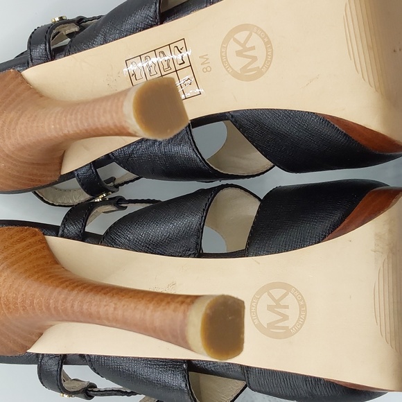 Michael Kors black strappy heels size 8 - Picture 4 of 6
